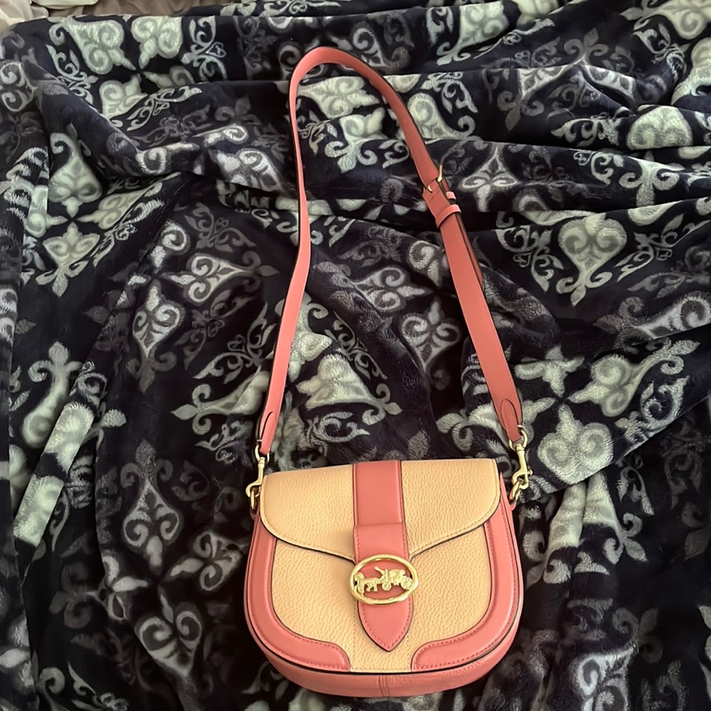 Pink Coach crossbody. Gently used.